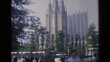 1964: a view of a beautiful city with lot of crowd WORLDS FAIR NEW YORK