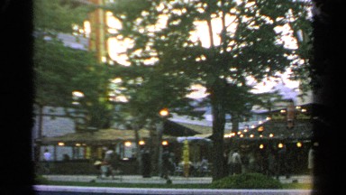 1964: people are gathered near shop WORLDS FAIR NEW YORK