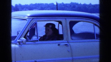 1965: the women trying to start the vehicle and moving it LONG ISLAND NEW YORK