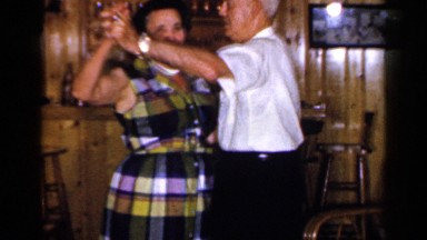 1965: couple dancing in their home LONG ISLAND NEW YORK