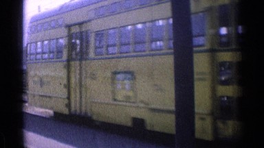 1976: the train which is carrying the passenger and moving on their track