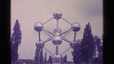 1961: the statue with good background at sunset PARIS FRANCE