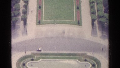 1961: garden watched from flight and high view PARIS FRANCE