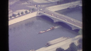 1961: beautiful city with river on top view. PARIS FRANCE