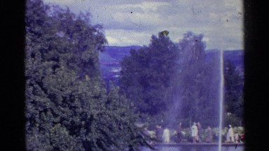 1961: People Gathered in the Park Switzerland