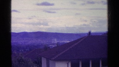 1961: overview of town with many buildings and landmarks SWITZERLAND