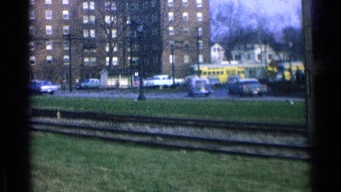 1965: a city with huge traffic,moving vehicles OHIO