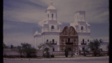 1971: a beautiful church on the city outskirts overlooking a small hill