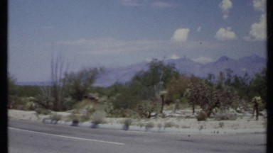1971: work in progress in the middle of the road CALIFORNIA