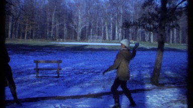 1979: Children Playing in Snow in Ithaca New York Winter