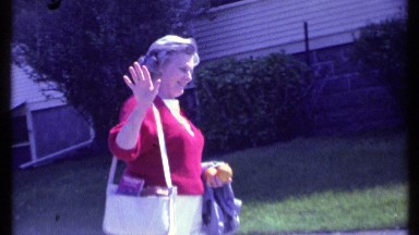 1984: Woman Walking with Happiness in Vermont