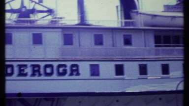 1984: Ship Ticonderoga, People Standing in the Garden Vermont