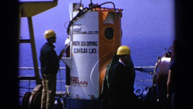 1970: some people on the ship,construction people, engineers UNITED KINGDOM
