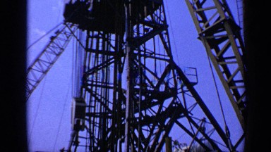 1970: still shot of a portion of a industrial tower UNITED KINGDOM