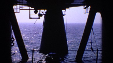 1970: looking at the sea from a mechanical vessel UNITED KINGDOM