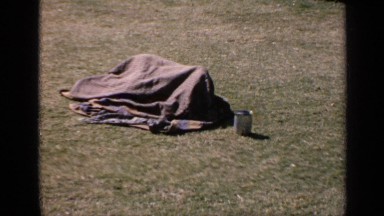 1970: few persons sleeping in the lawn while morning INDIA