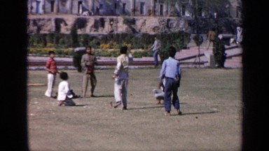 1970: the children are playing on the playground which is nearer to their home