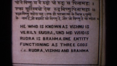 1970: Block of Translated Religious Text on White Background India