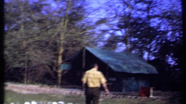 1969: one person staying on forest at tent KENYA