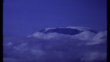1969: the fantastic view of a snowy mountain from a panoramic way KENYA