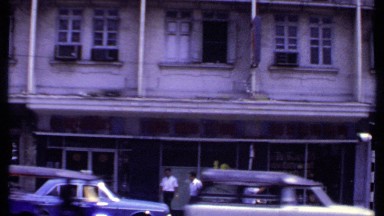1969: entrance of the restaurant INDIA