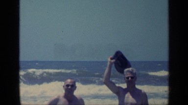 1968: People Standing on a Florida Beach