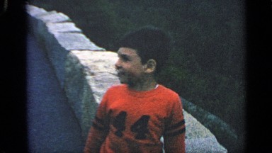 1968: the mother and his cute son standing on the roadside MASSACHUSETTS