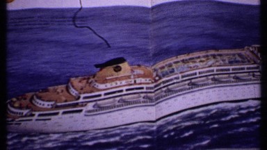 1969: image about the ship and made up of drawing BAHAMAS