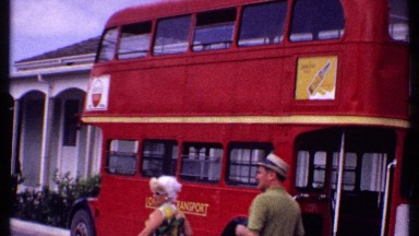 1969: a close view of two step bus BAHAMAS