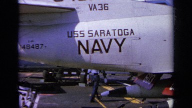 1963: Aircraft Moving Across Ocean in Greece