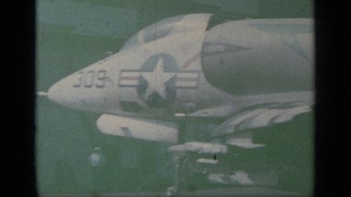 1963: View of a pile of rubble where a military aircraft has hit the ground