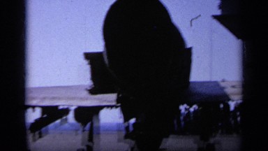 1963: passengers are standing near the planes for travelling into them GREECE