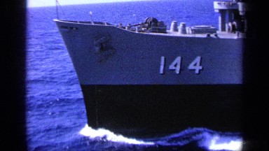 1963: 144 ship is traveling in the middle of the ocean