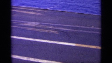 1963: Empty Deck of Aircraft Carrier at Sea Off Greece