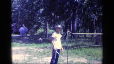 1968: the three boys are playing the tennis game on ground FLORIDA
