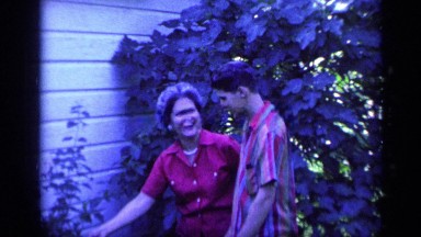 1968: the grandmother talking with her handsome grandson FLORIDA