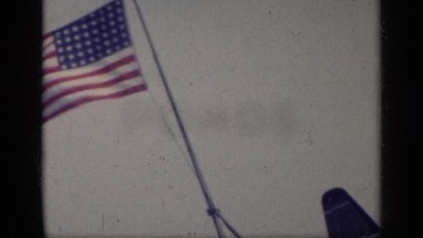 1962: flight flying over sea viewed by the coastal officers from the ship ITALY