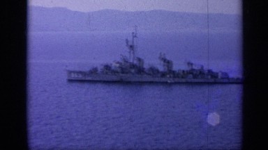 1962: someone travelling on the ocean nearer to the two more ships ITALY