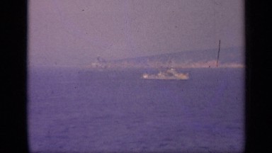1962: some peoples are riding in the boat where boat moves speed ITALY