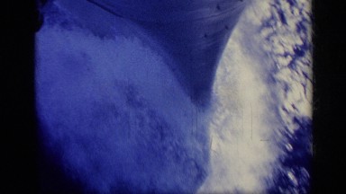 1962: the front end of the ship moving fast through the waters of the sea ITALY