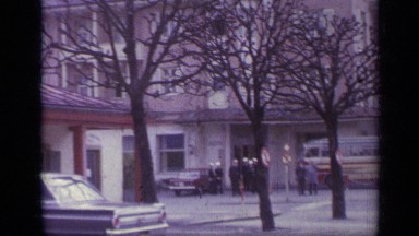 1962: Passengers Waiting at Bus Stop Near Hill Station in Italy