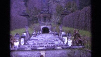 1962: man made waterfall and fountain with statues ITALY