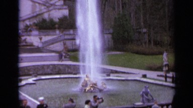 1962: Fountain with Gold Statues in Center Shooting High into the Air