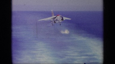 1963: Jet Makes Landing on Aircraft Carrier Greece