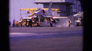 1963: the aeroplane is take off from the road using their wheels GREECE