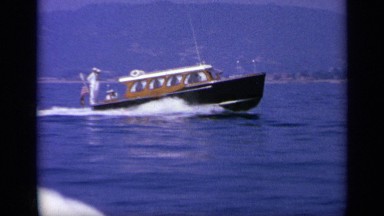 1963: Two Navy Personnel Traveling on Ship in Greece