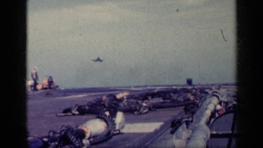 1962: Aircraft Alighting on Navy Base with Soldiers Running in Cuba