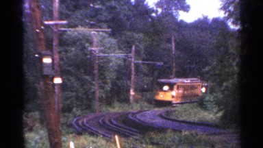 1953: during day time,train is going in rail CONNECTICUT