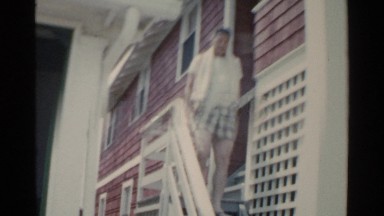 1959: man are down from the stairs at the early morning SAN FRANCISCO