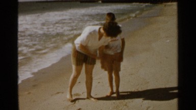 1959: mother and son find what appears to be rock or shell on beach